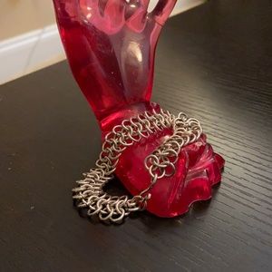 sterling silver vintage charm bracelet